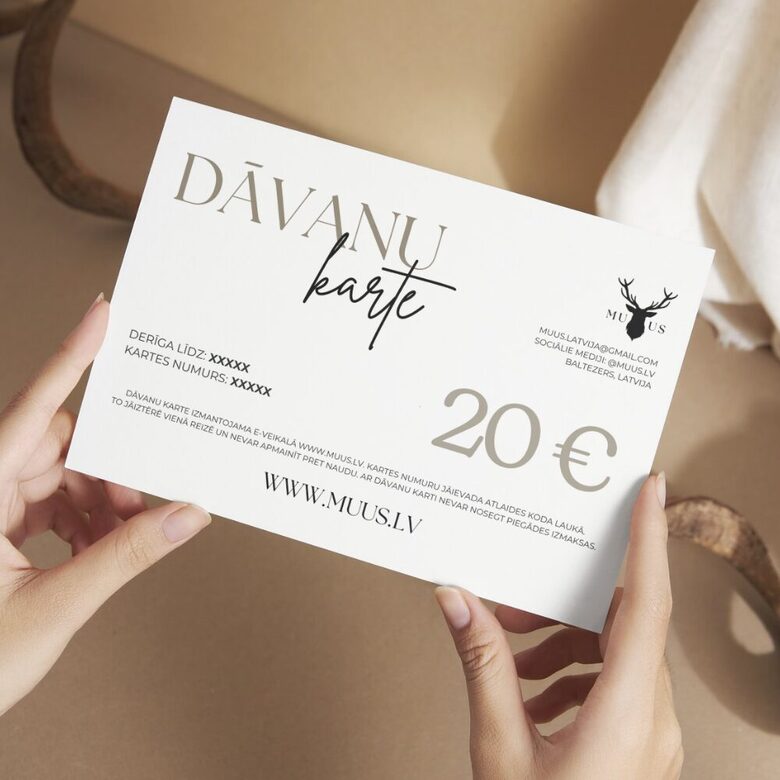 Dāvanu kartes no 20.00 EUR